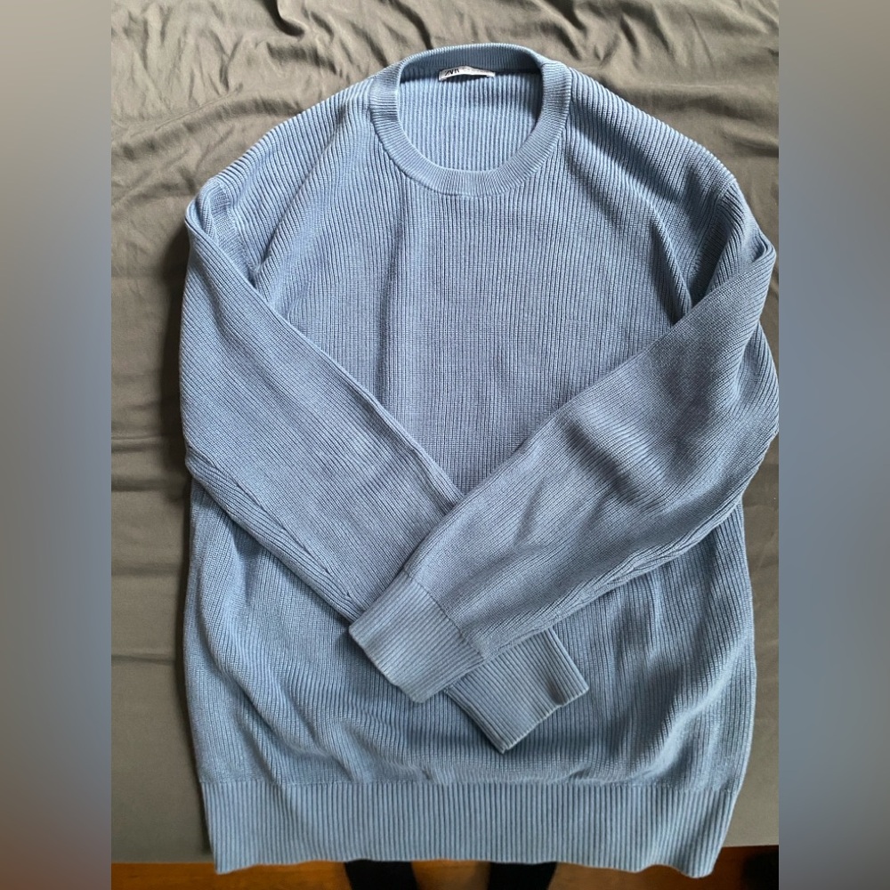Zara Men's Blue Sweater
